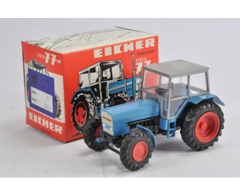 Conrad No. 3046 Eicher 3105 4WD Tractor. Missing Exhaust. G in VG to E Box.
