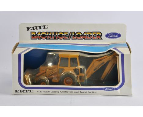 Ertl 1/32 Ford 555 Tractor Backhoe Loader. NM to M in VG to E Box.