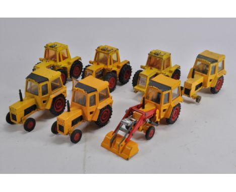Corgi Massey Ferguson Tractor group with Matchbox Muirhill issues. F to G. (7)
