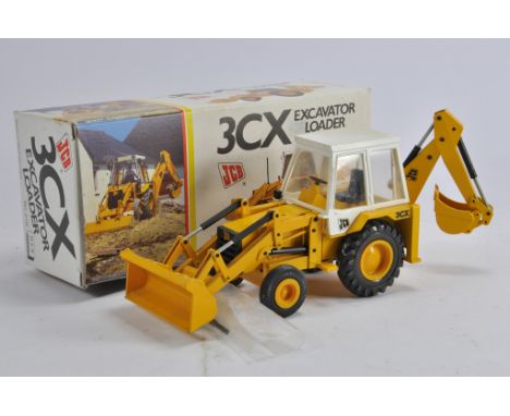 NZG No. 216 JCB 3CX Tractor Backhoe Loader yellow/white. NM to M in VG to E Box.