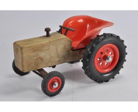 Very unusual Wooden / Plastic Constructed Tractor. Large Model 