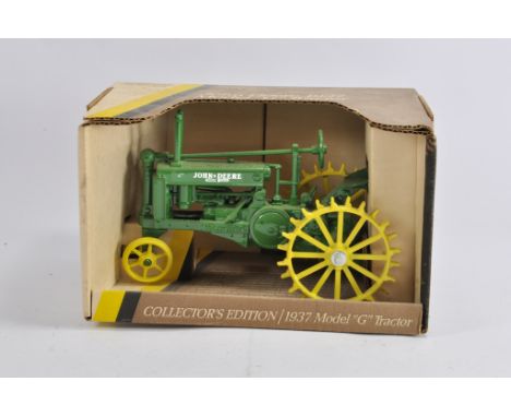 Ertl 1/16 John Deere 1937 Model G Tractor. Steel Wheels. NM in VG to E Box.