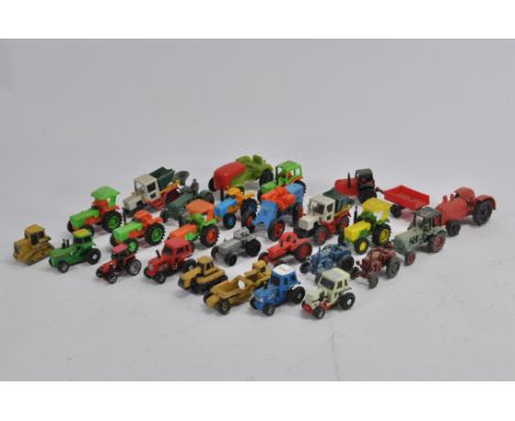 Large interesting group of Misc mainly plastic Tractor Models from various makers. (27)