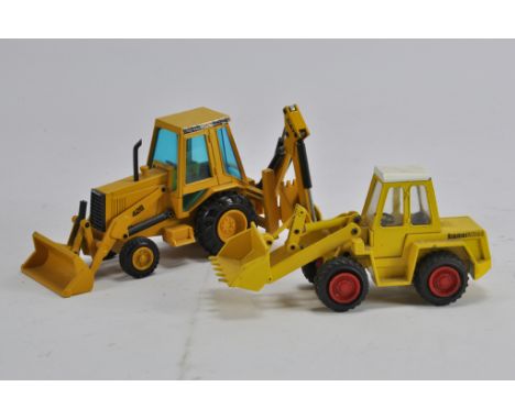NZG Kramer Allrad Front Loader plus CAT 428 Tractor Backhoe Loader. VG to E to NM. (2)