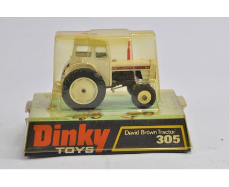 Dinky No. 305 David Brown 990 Tractor. Brown White. E to NM in G Box.