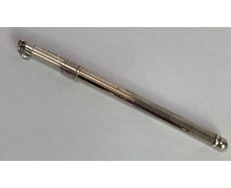 A silver swizzle stick, Birmingham 1953, with Coronation mark