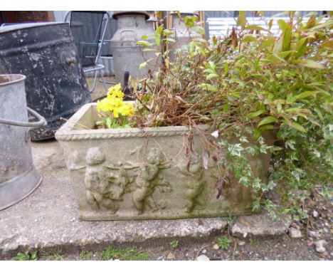 A COMPOSITE RECTANGULAR GARDEN PLANTER