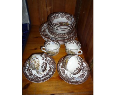 ROYAL WORCESTER PALISSY 'GAME SERIES' DINNERWARES, for a setting of four (20)