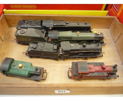 FIVE UNBOXED OO GAUGE LOCOMOTIVES, to include Graham Farish, unumbered Black 5 (s.d.) Lima 'King George V' No.6000, G.W.R. gr