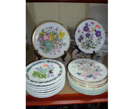 VARIOUS COLLECTORS PLATES, to include eight Worcester 'Herbs' plates, six Grafton Butterfly plates etc