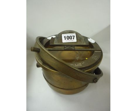 A HENRY BROWN & CO 'SESTREL' BRASS CASED MARINE COMPASS, together with a brass cased hand held periscope (2)