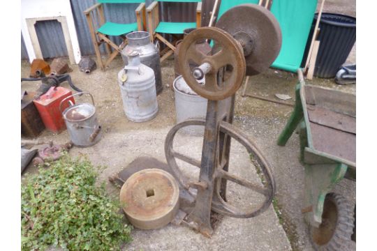 vintage grinding wheel