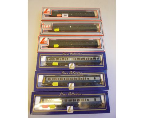 SIX BOXED LIMA OO GAUGE CLASS 117/2 D.M.U. SETS, both are three car sets, power car, trailer and centre carriage, W51342, W51