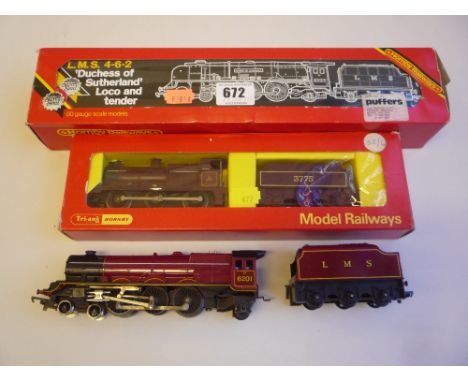 A BOXED HORNBY RAILWAYS OO GAUGE LOCOMOTIVE, 'Duchess of Sutherland' No.6233 (R.066) with a Hornby Railways locomotive, No.62