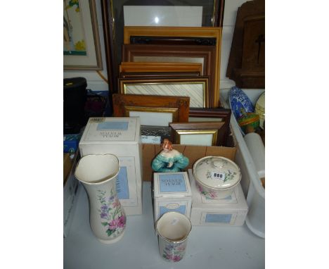 THREE BOXED ROYAL WINTON ITEMS, Goebel figure and various frames