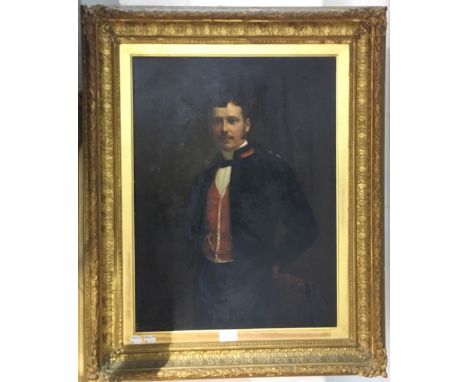 A portrait of a gentleman, oil on board, framed