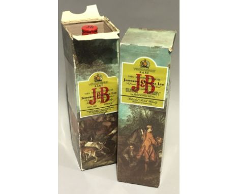 Two boxed bottles of Justerini & Brooks Ltd J&B rare blended Scotch Whisky