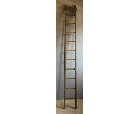A vintage wooden ladder