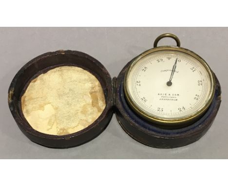 A Victorian cased pocket barometer