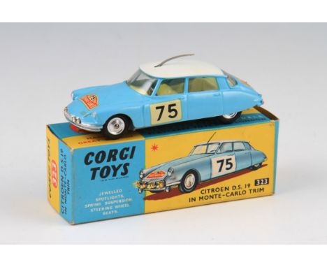 A Corgi Toys 323 Citroen D.S. 19 in Monte Carlo trim diecast car with original box.