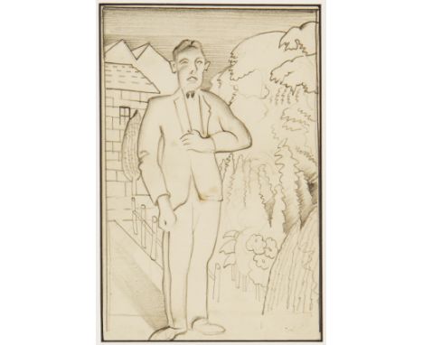 HENRY (HARRY) EPWORTH ALLEN R.B.A., P.S. (1894 - 1958) Framed, unsigned, pencil sketch on paper, full length portrait of a ma