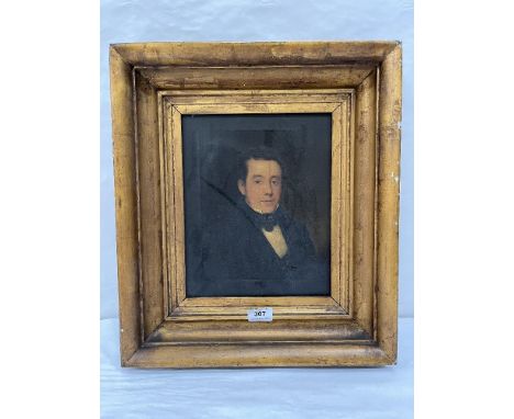 ENGLISH SCHOOL. 19TH CENTURY  Portrait of a gentleman. Oil on canvas. 12' x 9½'