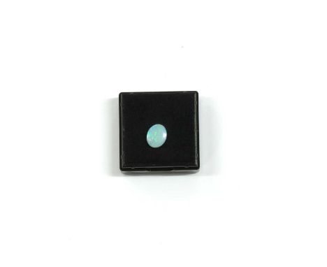 An unmounted oval cabochon opal, 11.08 x 9.02 x 2.01mm, 1.35ct