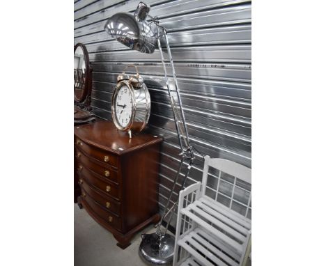 A 20th century over sized angle poise lamp with chrome finish