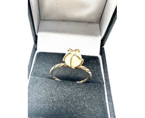 18ct gold vintage pearl twist ring (2.7g) 