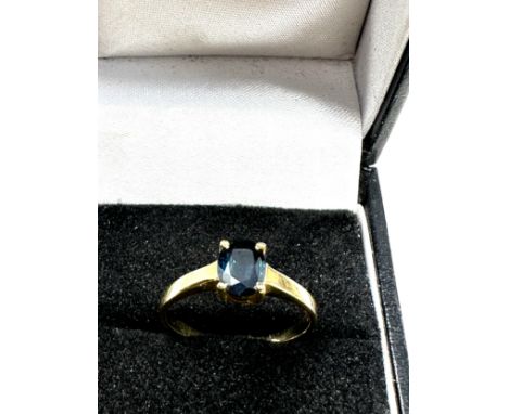 14ct gold sapphire single stone ring (2.1g) 