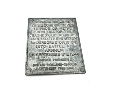 Rare battle of Arnhem theirs is the glory world premier metal ticket 