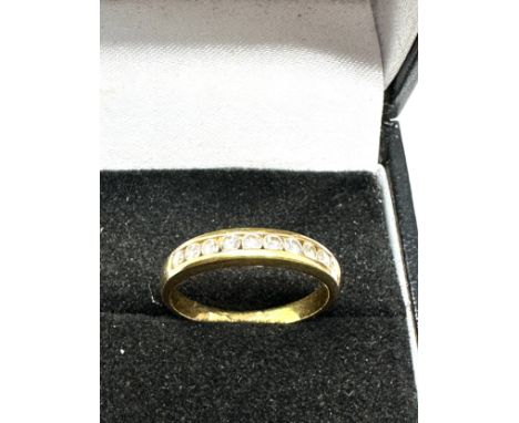 18ct gold diamond half eternity ring (2.7g) 