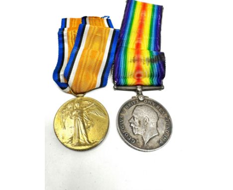 ww1 casualty medal pair to 46176 pte b wilkinson west yorks reg 