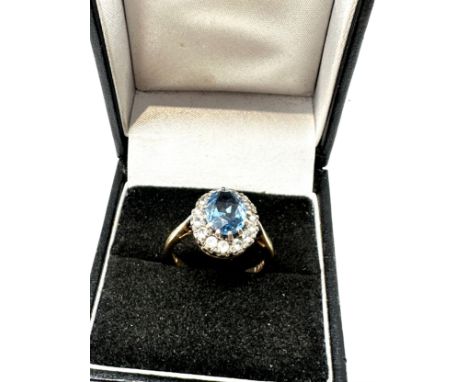 9ct vintage synthetic spinel ring (3.7g) 