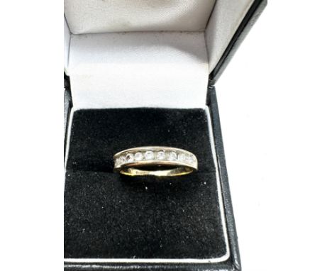 9ct gold diamond half eternity ring (2.7g) 