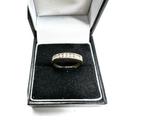 9ct gold diamond half eternity ring (2.8g) 