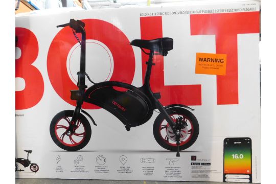 jetson bolt folding electric ride on with twist throttle