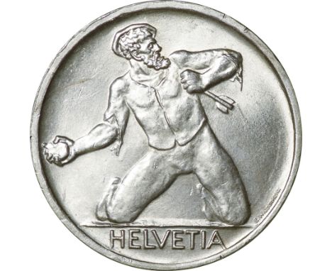 ｽｲｽ (Switzerland) / ﾔｺﾌﾞ戦闘500周年 5ﾌﾗﾝ銀貨 1944年 KM45 / 未使用 / 500th Anniversary Battle of St.Jakob 5 Francs Silver / UNC / 15.00g