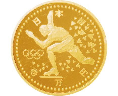 日本 (Japan) / 長野ｵﾘﾝﾋﾟｯｸ冬季競技大会記念(第3次) 10000円金貨 平成10年(1998年) JNDA05-22 / ﾌﾟﾙｰﾌ / Nagano Olympic Series III 10000 Yen Gold Proof 
