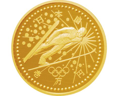 日本 (Japan) / 長野ｵﾘﾝﾋﾟｯｸ冬季競技大会記念(第1次) 10000円金貨 平成9年(1997年) JNDA05-16 / ﾌﾟﾙｰﾌ / Nagano Olympic Series I 10000 Yen Gold Proof / 1
