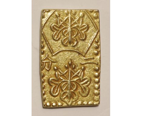 日本 (Japan) / 安政二分判金 JNDA-古19 鋳造期間 安政3年～万延元年(1856～1860年) / 美 / Ansei 2 Bu-Ban-Kin Gold JNDA09-27 / VF / 5.62g / 金209/銀791