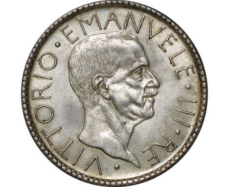 ｲﾀﾘｱ (Italy) / ｴﾏﾇｴｰﾚ3世像 20ﾘﾚ銀貨 1927年(R Yr.VI) KM69 / 極美 / Emanuele III 20 Lire Silver / EF / 15.00g / 35.50mm / .800
