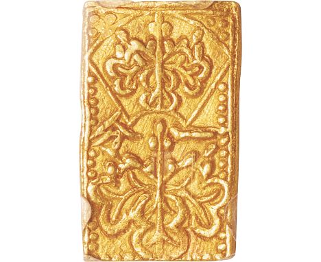 日本 (Japan) / 享保一分判金 JNDA-古25A 鋳造期間 享保元年～元文元年(1716～1736年) / 美 / Kyoho 1 Bu-Ban-Kin Gold JNDA09-35 / VF / ﾁｮｯﾌﾟあり ｽﾗﾌﾞ表記：享保を巨峰と