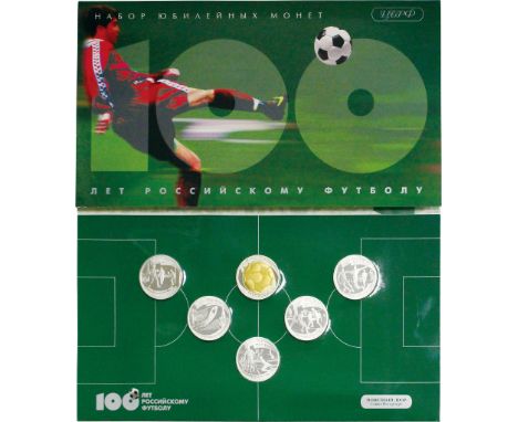 ﾛｼｱ連邦 (Russia) / ｻｯｶｰ選手権 1ﾙｰﾌﾞﾙ銀貨5種ﾌﾟﾙｰﾌｾｯﾄ 1997年 / ﾌﾟﾙｰﾌ / World Football Championship 1 Ruble Silver 5-Coin Proof Set ... /