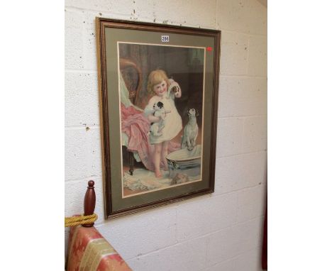 Pears print - Child & dogs