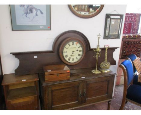 Station clock by J Roberts (Edgbaston No 223) in mahogany surround