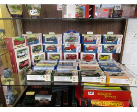 Large collection of 'Days Gone' buses, vans etc (whole shelf)