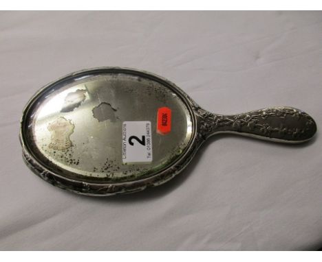 Silver hand mirror