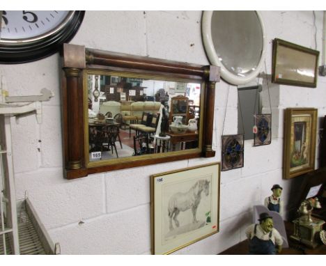 Georgian Rosewood overmantle mirror