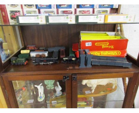 Various locomotives etc to include Hornby (whole shelf)